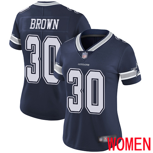 Women Dallas Cowboys Limited Navy Blue Anthony Brown Home #30 Vapor Untouchable NFL Jersey->women nfl jersey->Women Jersey